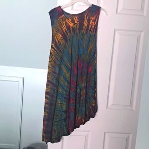 Tie Dye Assymetrical Dress or Tunic